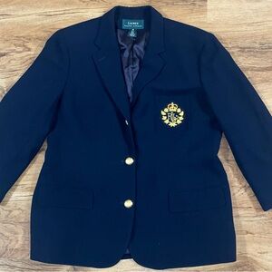 Vintage Lauren Ralph Lauren Navy Blazer with Gold Buttons